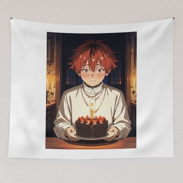 Item preview, Art - Red haired anime character, Fantastic portrait with gothic nuances designed and sold by AnimeShin.