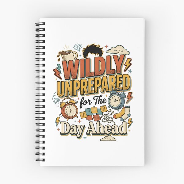Item preview, Wildly Unprepared For The Day Ahead Funny Chaotic Energy Retro Design designed and sold by get55shirt.