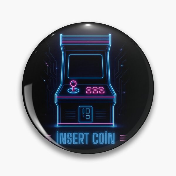 Item preview, Retro Neon Arcade Insert Coin Gaming designed and sold by StudioCnr.