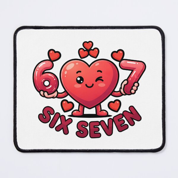 Item preview, Funny 6 7 six seven meme heart love design valentine designed and sold by ArtDesignTp.