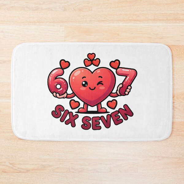 Item preview, Funny 6 7 six seven meme heart love design valentine designed and sold by ArtDesignTp.