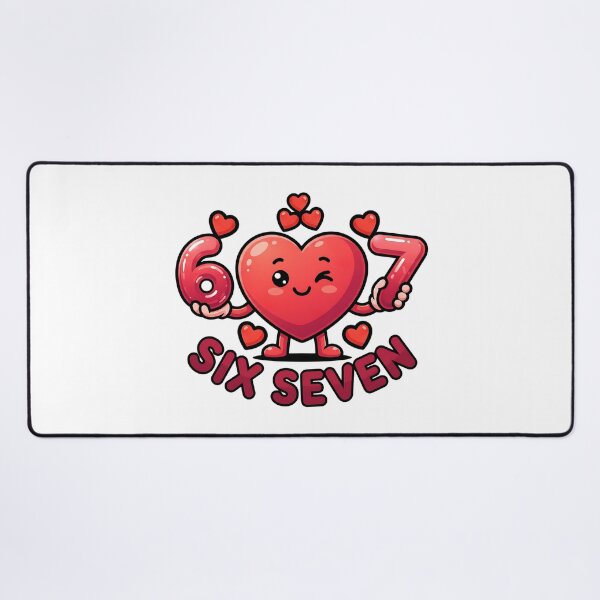 Item preview, Funny 6 7 six seven meme heart love design valentine designed and sold by ArtDesignTp.