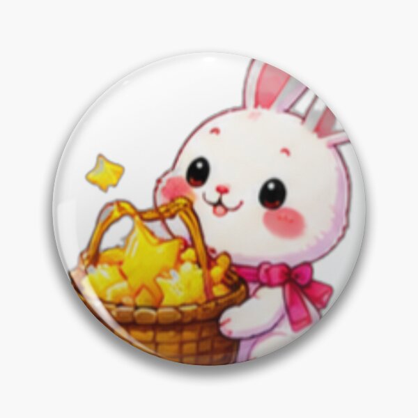 Item preview, Cute Bunny Carrying a Basket of Stars designed and sold by DailyDoodlesBySumbul.