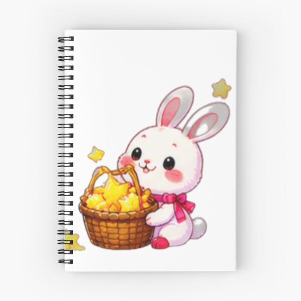 Item preview, Cute Bunny Carrying a Basket of Stars designed and sold by DailyDoodlesBySumbul.