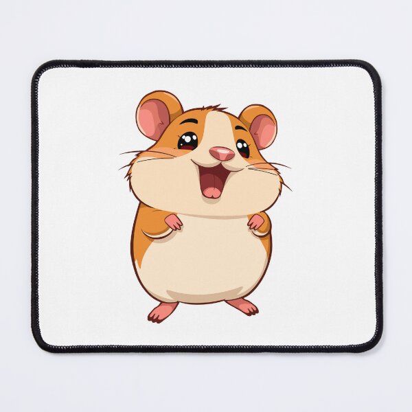Item preview, Cute Happy Hamster | Kawaii Smiling Cartoon Hamster designed and sold by Rush2Buy.
