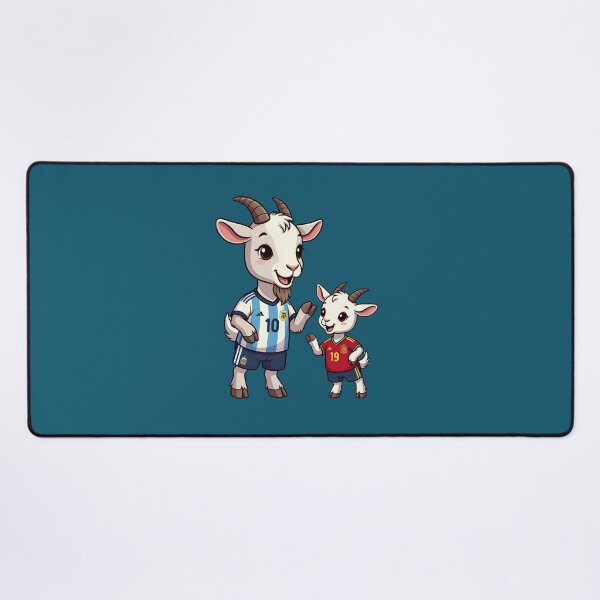 Item preview, Two GOATs Messi 10 and Lamine Yamal 19 Football Chibi Goats designed and sold by digitalbob60.
