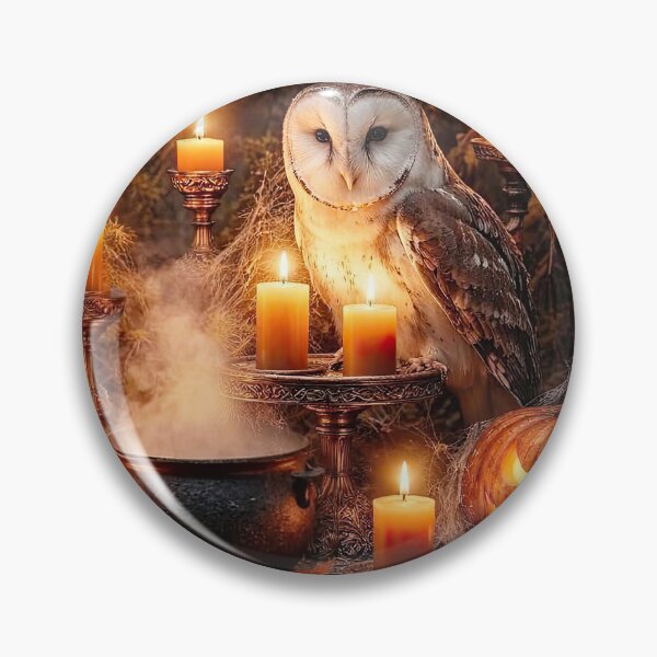 Item preview, Halloween Night with Candles and Owl Spooky Magical and Mystical designed and sold by Stephanie Laird.