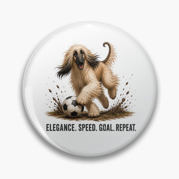 Item preview, Afghan Hound – Soccer Dog Illustration designed and sold by PAPIRO SIGLO XXI.