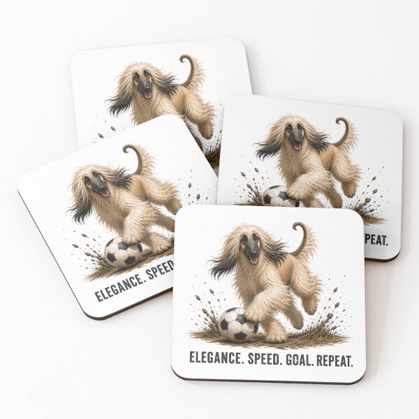 Item preview, Afghan Hound – Soccer Dog Illustration designed and sold by PAPIRO SIGLO XXI.
