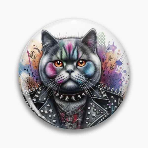 Item preview, Punk Rock Cat Color Splash designed and sold by Ginetta0815.
