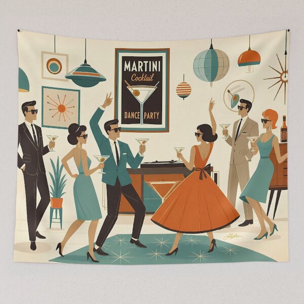 Item preview, Retro Futuristic Martini Dance Party Shades Rave designed and sold by Lee Hiller Designs.