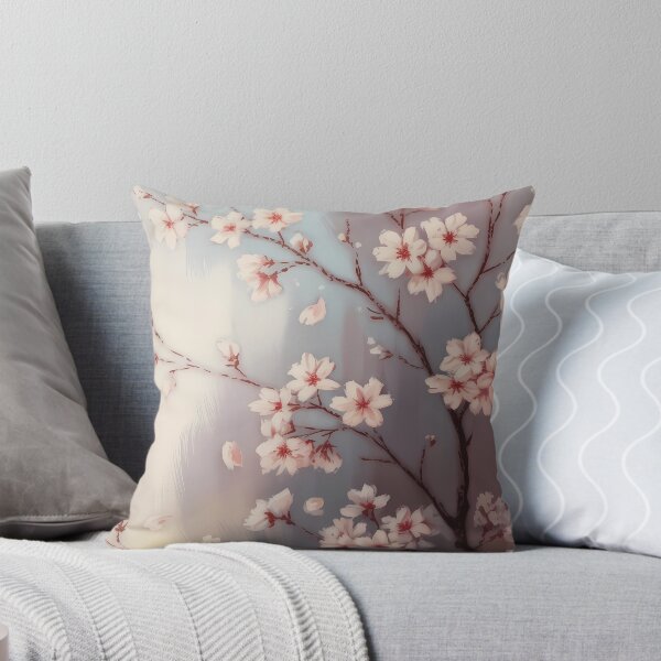 Item preview, Cherry Blossom Oil Painting — Soft Pink Sakura Branch Wall Art Japanese Floral Decor designed and sold by SellingWSarah17.