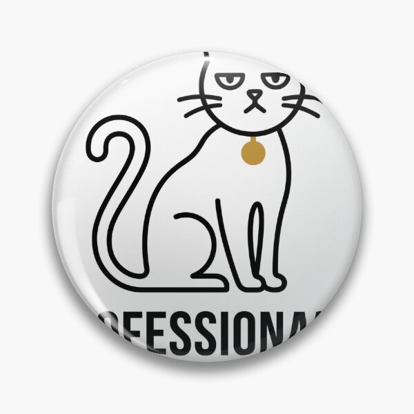 Item preview, Professionally Unbothered Funny Cat Line Art designed and sold by MuffinMeng ⭐⭐⭐⭐⭐.