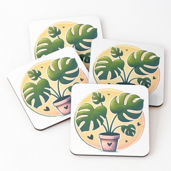 Item preview, Monstera Deliciosa | I Love My Houseplant Illustration designed and sold by pixiedustpaint.