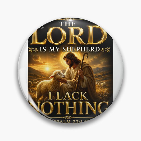 Item preview, THE LORD IS MY SHEPHERD, I LACK NOTHING | Psalm 23:1 | Christian Wall Art, Mug, Tote Bag & Home Décor Design designed and sold by KINGDOM GOLD STUDIO.