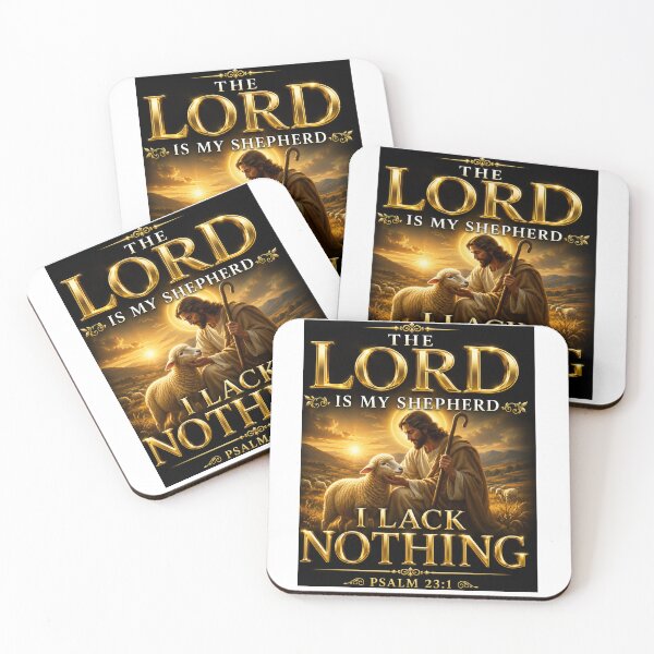 Item preview, THE LORD IS MY SHEPHERD, I LACK NOTHING | Psalm 23:1 | Christian Wall Art, Mug, Tote Bag & Home Décor Design designed and sold by KINGDOM GOLD STUDIO.