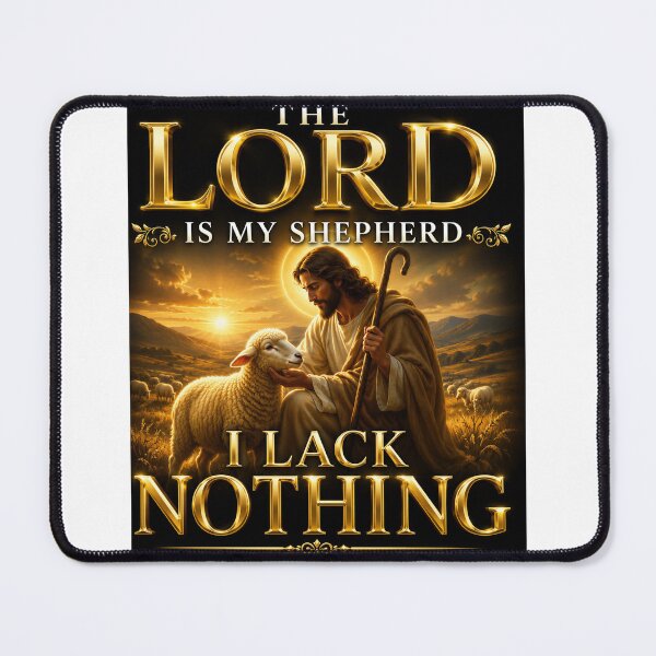 Item preview, THE LORD IS MY SHEPHERD, I LACK NOTHING | Psalm 23:1 | Christian Wall Art, Mug, Tote Bag & Home Décor Design designed and sold by KINGDOM GOLD STUDIO.