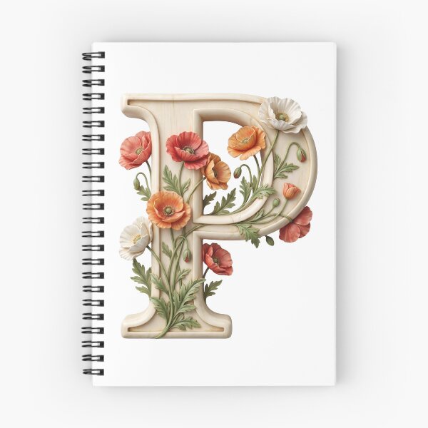 Item preview, Botanical Floral Letter P Monogram designed and sold by Helenaphotoart.