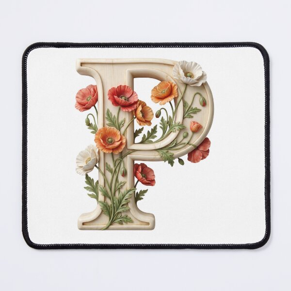 Item preview, Botanical Floral Letter P Monogram designed and sold by Helenaphotoart.