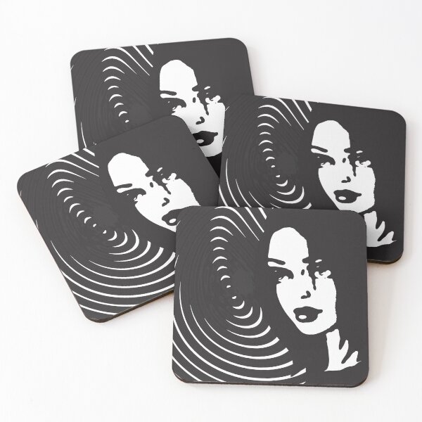 Item preview, Optical Pop Portrait of a Woman with Echo of the Space designed and sold by cremedecolor.