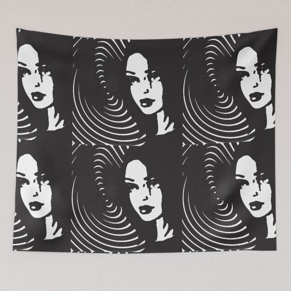 Item preview, Optical Pop Portrait of a Woman with Echo of the Space designed and sold by cremedecolor.