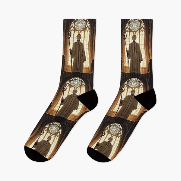 Item preview, Art - Stylized Clergyman, Spiritual Illustration of a Gothic Church designed and sold by AnimeShin.