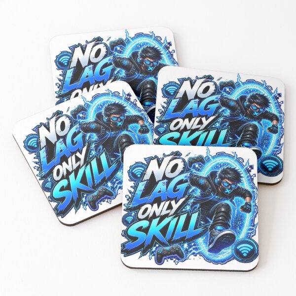 Item preview, NO LAG ONLY SKILL Gaming Sticker | Neon Esports Gamer Design designed and sold by Stylestickers55.