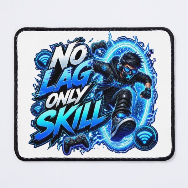 Item preview, NO LAG ONLY SKILL Gaming Sticker | Neon Esports Gamer Design designed and sold by Stylestickers55.