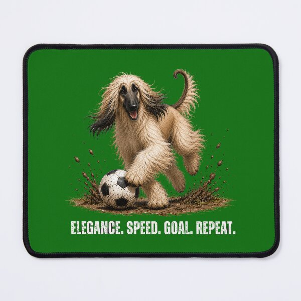 Item preview, Afghan Hound – Soccer Dog Illustration designed and sold by PAPIRO SIGLO XXI.
