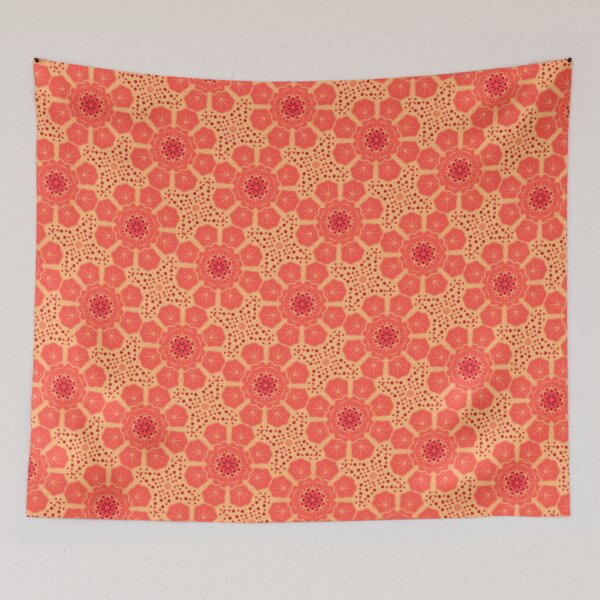 Item preview, Radiant Peach Poppy Pattern designed and sold by Shy Fractal Designs.