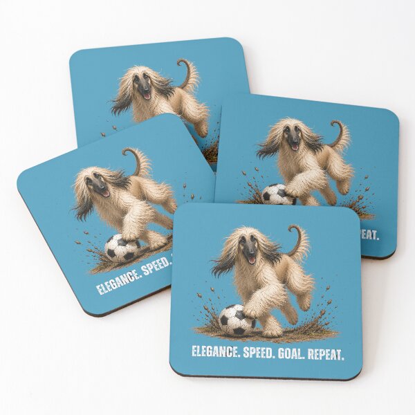 Item preview, Afghan Hound – Soccer Dog Illustration designed and sold by PAPIRO SIGLO XXI.