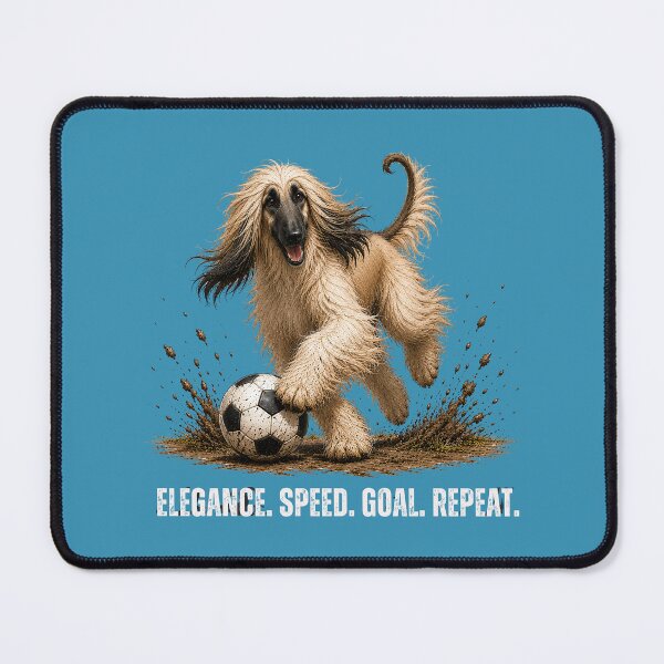 Item preview, Afghan Hound – Soccer Dog Illustration designed and sold by PAPIRO SIGLO XXI.
