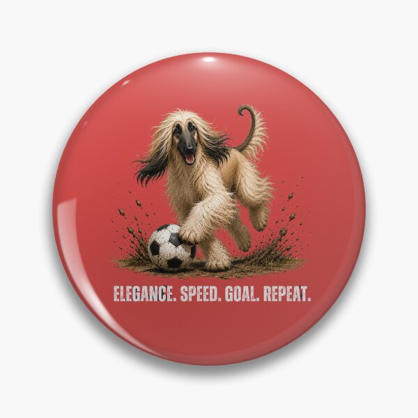 Item preview, Afghan Hound – Soccer Dog Illustration designed and sold by PAPIRO SIGLO XXI.
