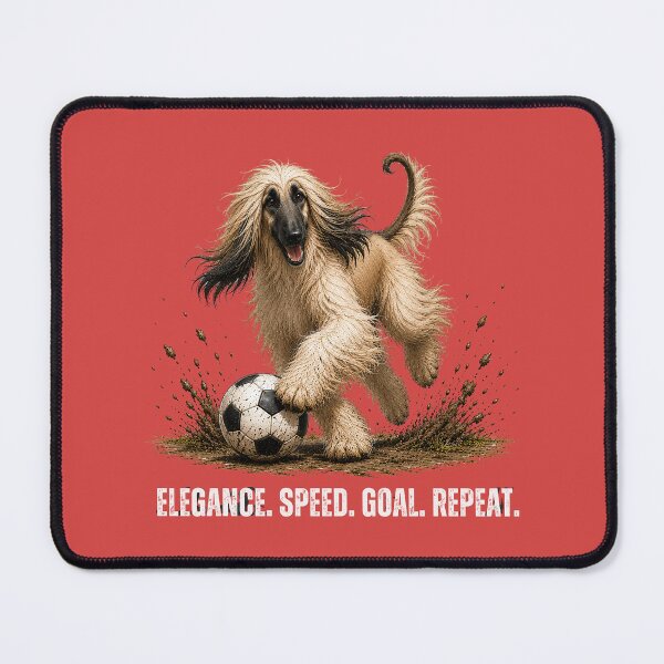Item preview, Afghan Hound – Soccer Dog Illustration designed and sold by PAPIRO SIGLO XXI.