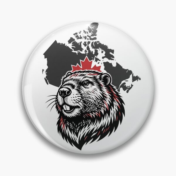 Item preview, Beaver with Canada Map | Canadian Wildlife Design | Rustic Nature & Canada Pride Illustration designed and sold by Softbear Atelier.