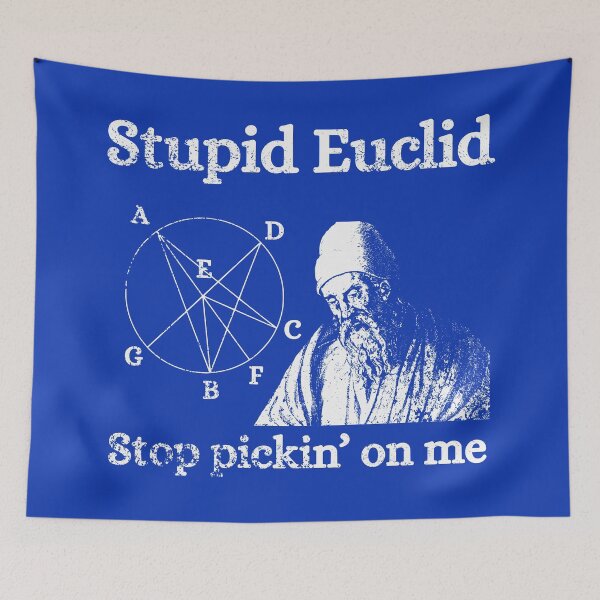 Item preview, Stupid Euclid - white print designed and sold by HeathWayPrints.