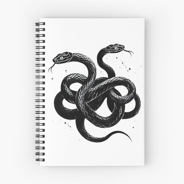Item preview, The Serpent's Knot | Gothic Black Two Headed Snake designed and sold by pixiedustpaint.
