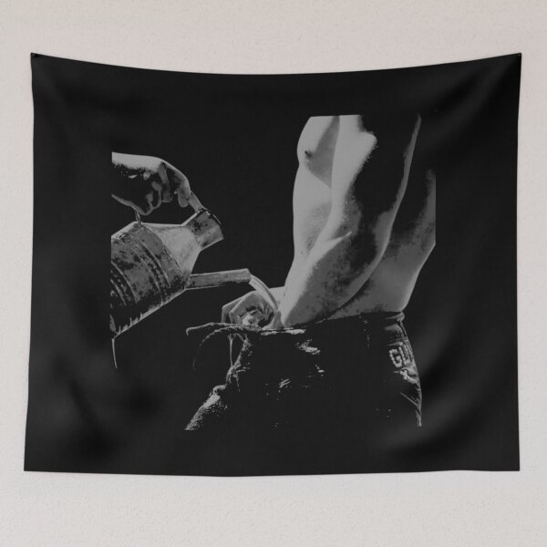 Item preview, Oil Wrestling Ritual Monochrome Artistic Design designed and sold by RahniNM.