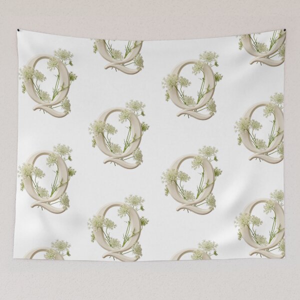 Item preview, Botanical Floral Letter Q Monogram designed and sold by Helenaphotoart.