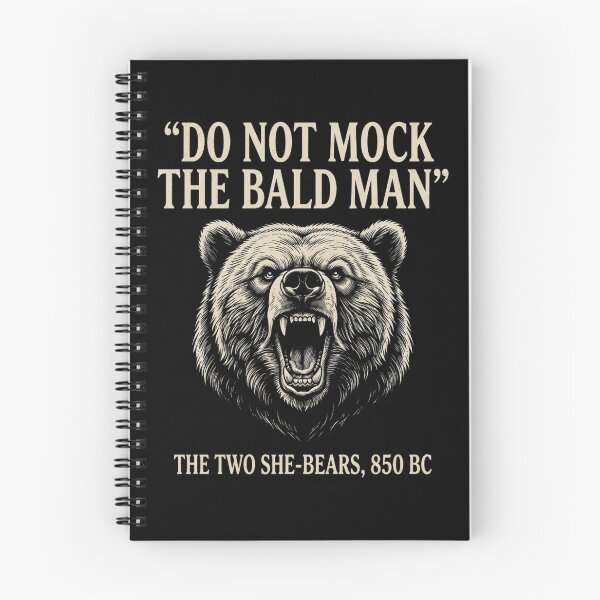 Item preview, Do Not Mock The Bald Man Two She Bears 850 BC Funny Faith T-Shirt | Biblical Humor Graphic Gift designed and sold by Trendably.