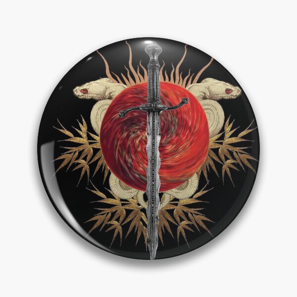 Item preview, Wrath | Dark Fantasy Snakes and Sword Crest designed and sold by FortunaMajorCo.
