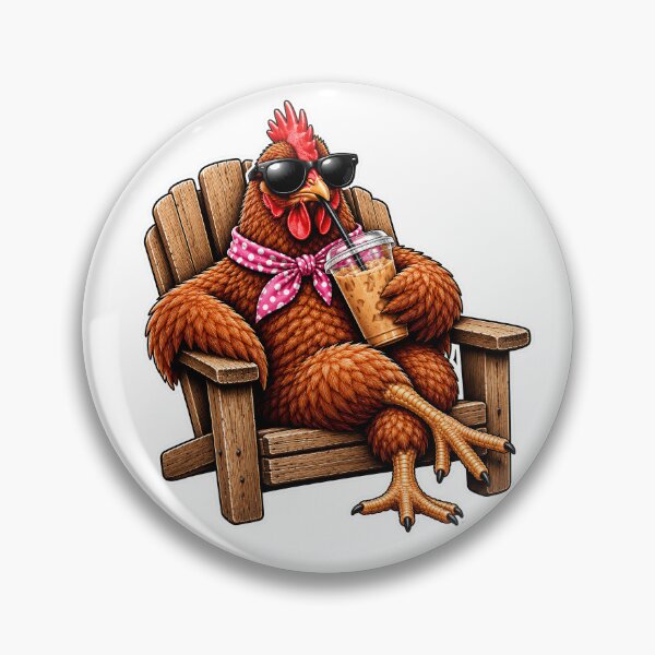 Item preview, Cool Chicken Drinking Iced Coffee | Funny Hen with Sunglasses | Chicken Lover Summer Design designed and sold by 76Valeria.