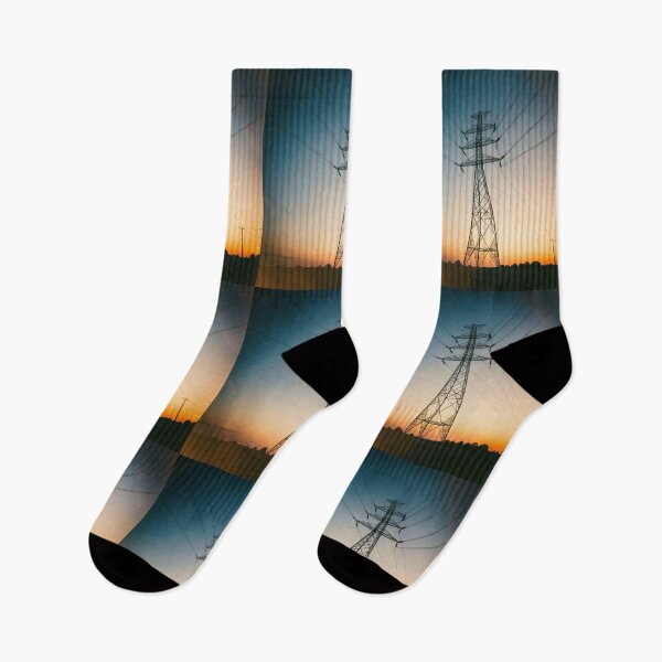 Item preview, Vintage Power Line Silhouette Sunset designed and sold by pinkal.