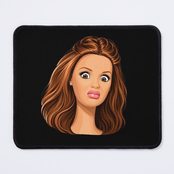 Item preview, Shocked Barbie Meme Cartoon Portrait designed and sold by MadcapPrints.