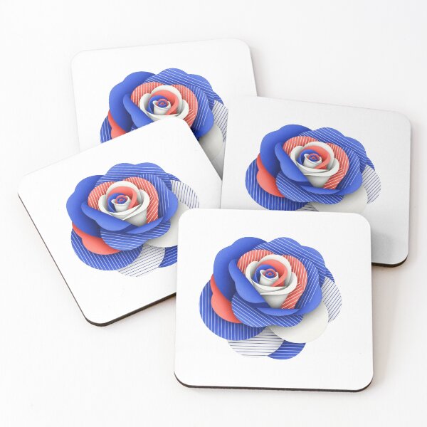 Item preview, Geometric Optical Rose: Flat Vector Line Art designed and sold by Dzblack.