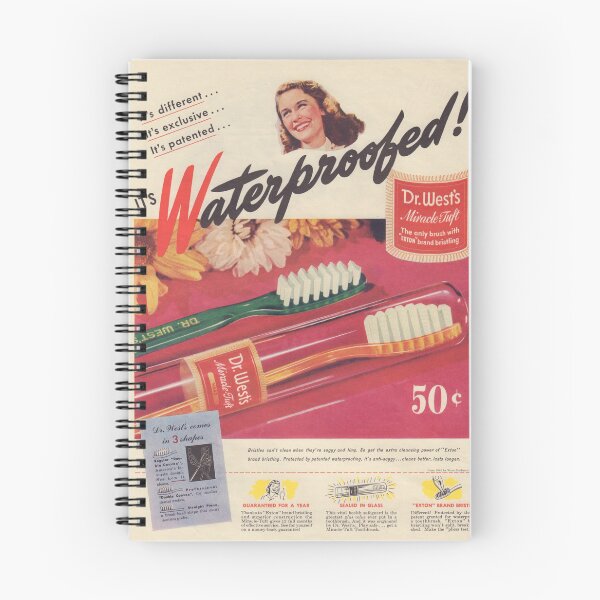 Item preview, Vintage Dr West's Toothbrush Poster designed and sold by Cool Robot Bro..