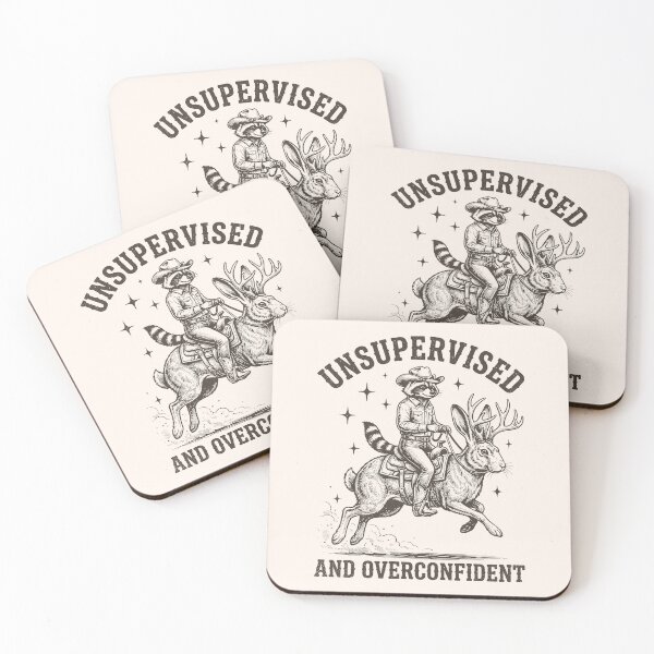 Item preview, Jackalope Cowboy Raccoon Unsupervised And Overconfident Western  designed and sold by Y-Vibes.