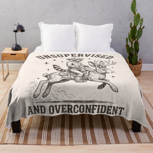 Item preview, Jackalope Cowboy Raccoon Unsupervised And Overconfident Western designed and sold by Y-Vibes.
