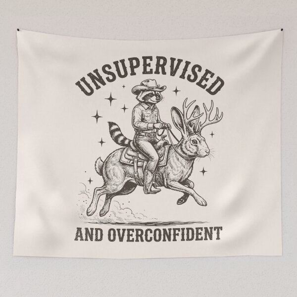 Item preview, Jackalope Cowboy Raccoon Unsupervised And Overconfident Western  designed and sold by Y-Vibes.