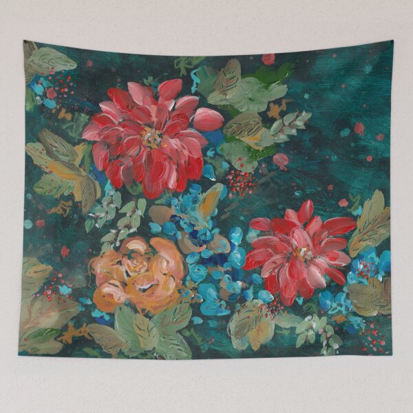 Item preview, Red Dahlia Botanical Wall Art by Nicole Giger designed and sold by NicoleGiger.Studio.